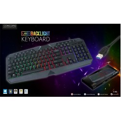 Concord C-63 RGB Gaming Q Klavye Siyah